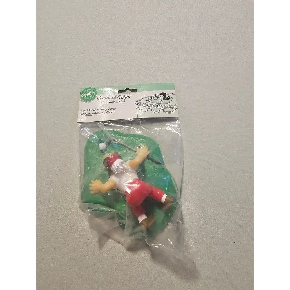 Wilton Comical Golfer Cake Decoration 2113-2554 Vintage 1991 Golf Topper New